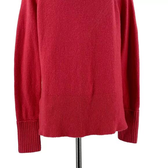 J Crew Women V-Neck Wool/Alpaca Blend Sweater Small Pink Lightweight Preppy Cozy - Picture 6 of 8